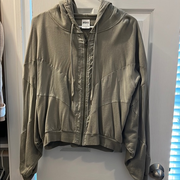 PINK Victoria's Secret Gray Bomber Jacket - Picture 1 of 3
